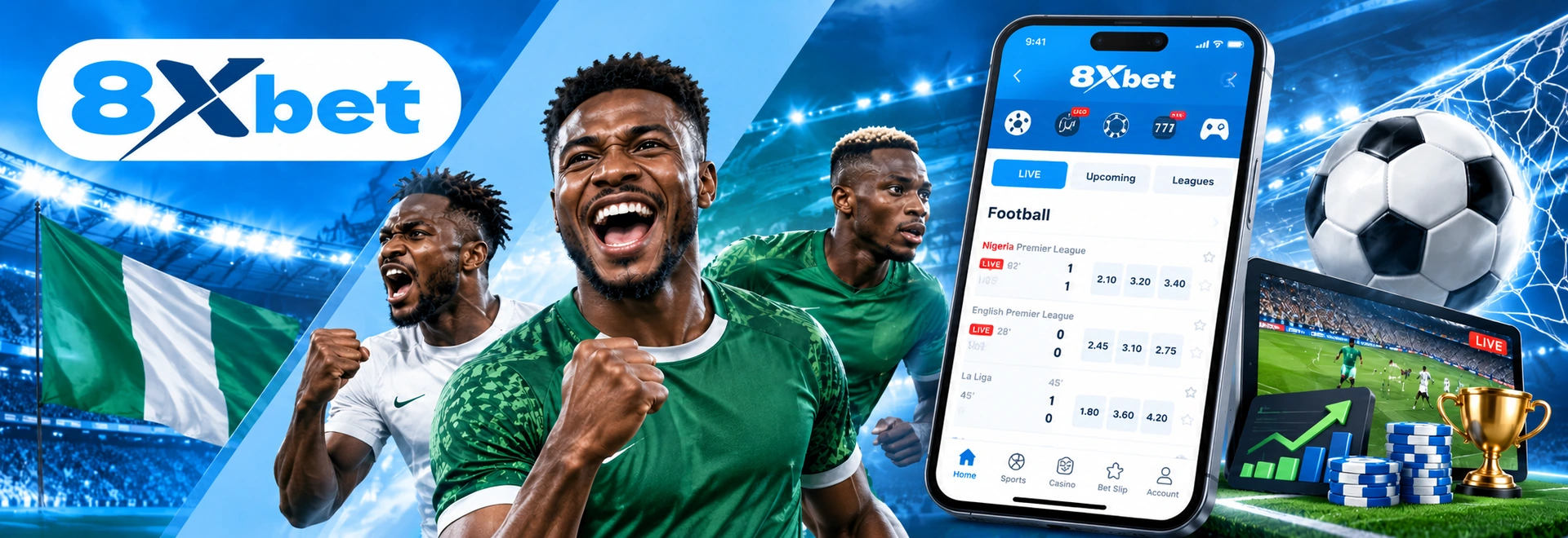 8xbet Sports Betting Nigeria – Football Odds, Markets & Bets